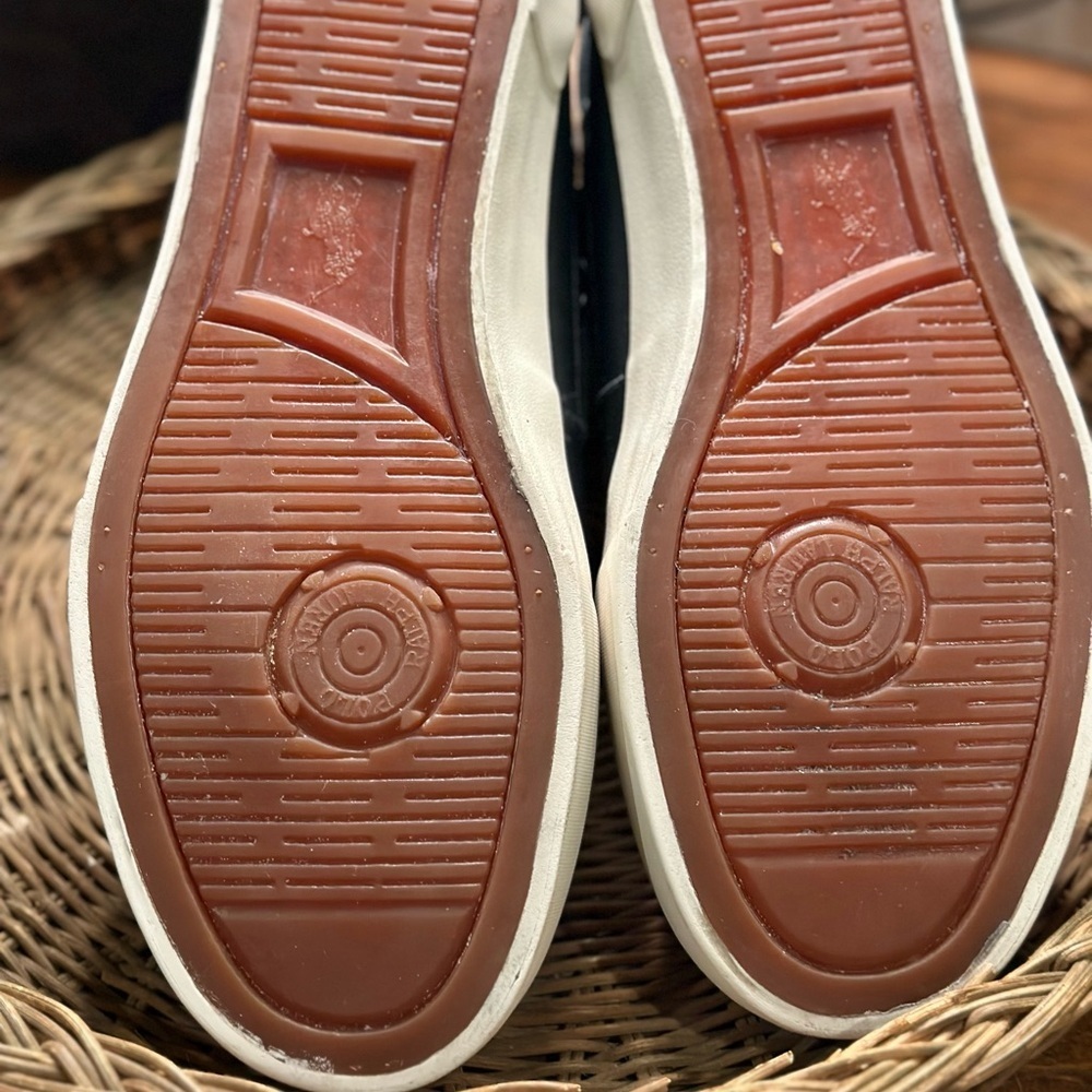 Polo by Ralph Lauren Men's Navy Leather Boat Shoes Gently Used Size 9D - Picture 4 of 9